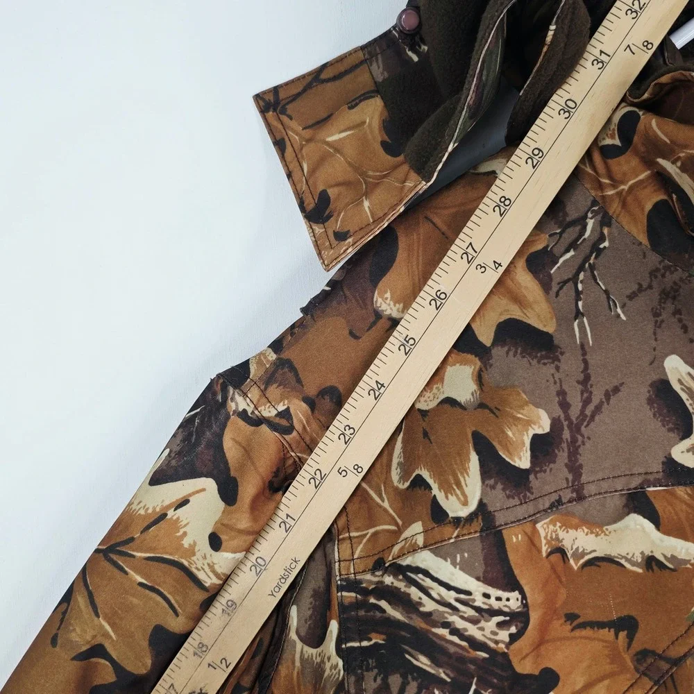 Woolrich Advantage Camo Gore-Tex Hunting Jacket Mens M Hooded Waterproof Brown
